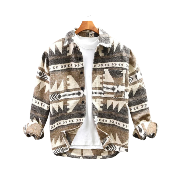 Shirt met patroon en ronde hals