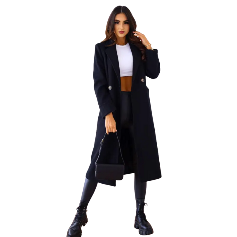 Dames lange winterjas voor koude seizoenen