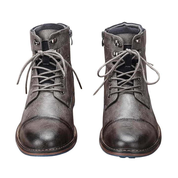 Klassieke enkelhoge laarzen met gestikte bovenkant en zool