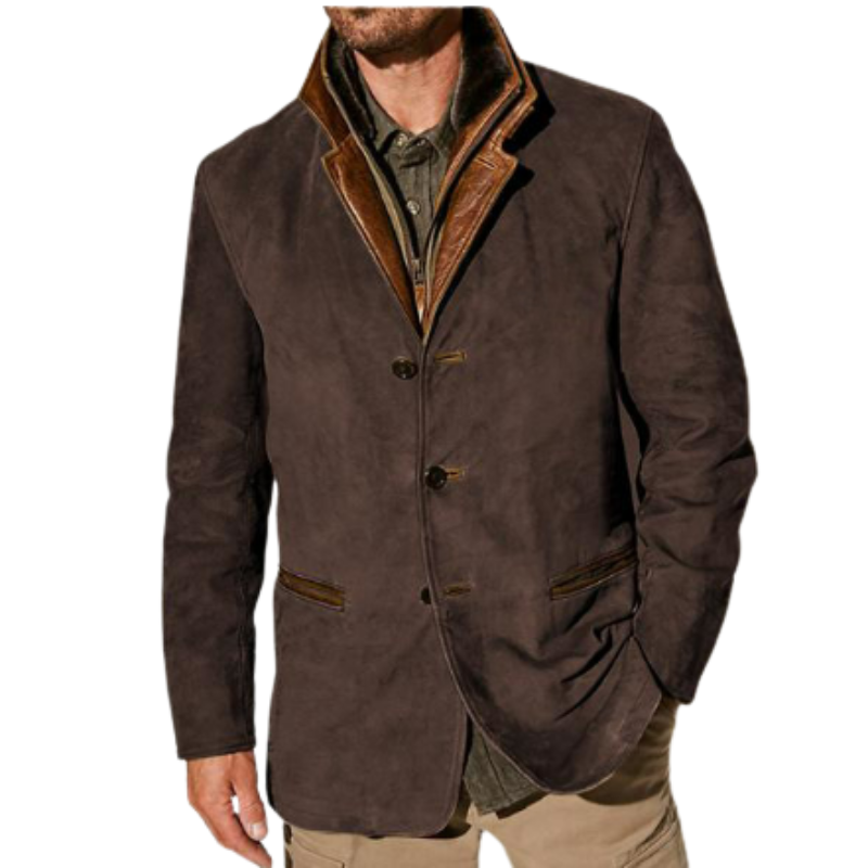 Heren jas met knopen en lange mouwen voor de herfst