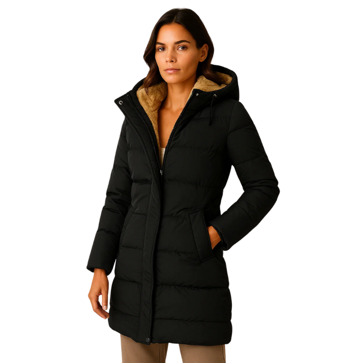 Dames gewatteerde pufferjas met voering