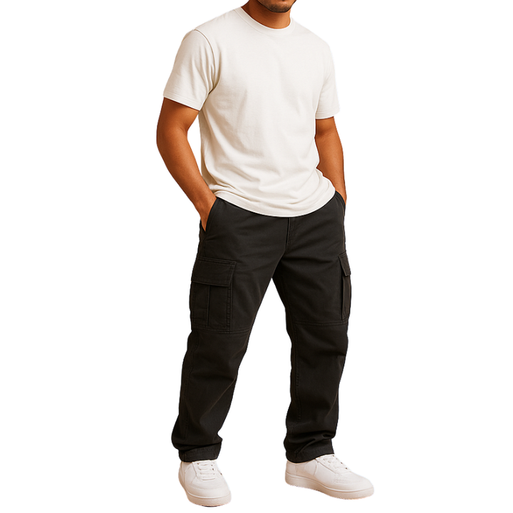 Heren cargobroek met zijzakken voor dagelijks en werkgebruik