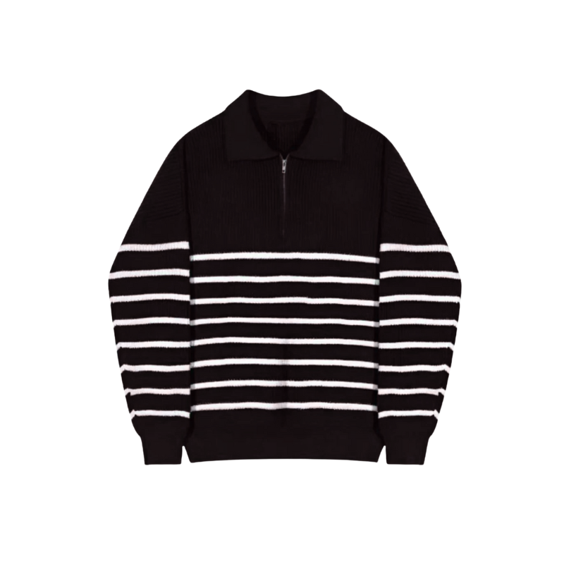 Heren gebreide trui met kwart ritssluiting ontworpen voor dagelijks gebruik in de herfst en winter