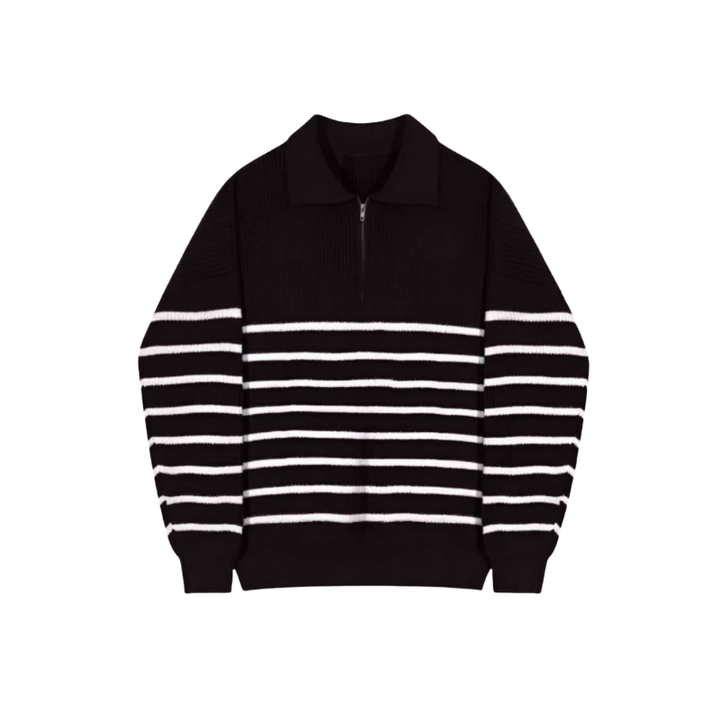 Heren gebreide trui met kwart ritssluiting ontworpen voor dagelijks gebruik in de herfst en winter