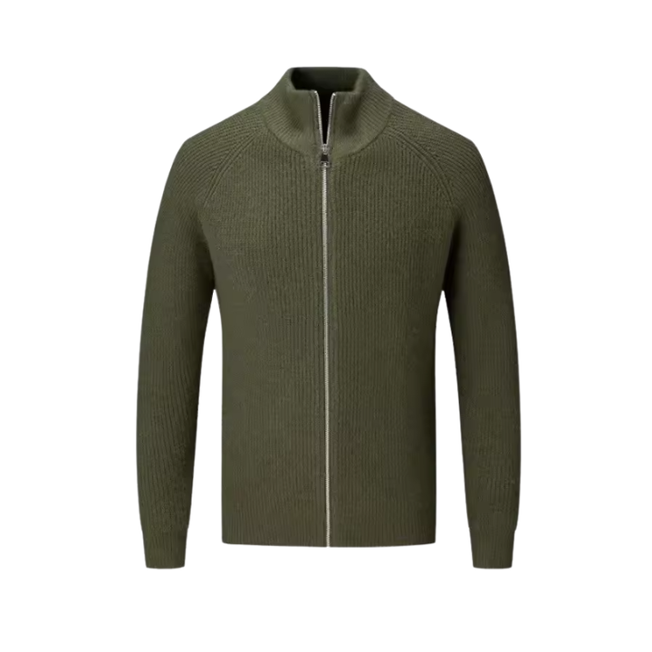 Heren gebreide trui met ritssluiting voor dagelijks gebruik in de herfst en winter