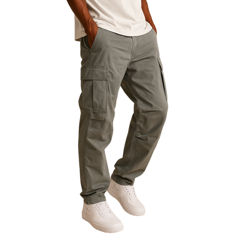 Heren cargobroek met zijzakken voor dagelijks en werkgebruik