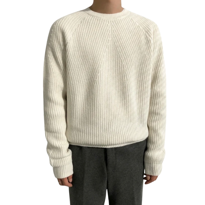 Heren geribde trui voor dagelijks gebruik in de herfst en winter