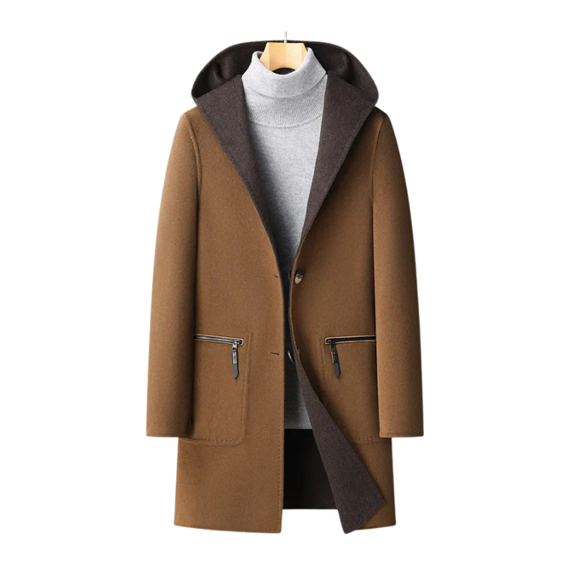 Winterjas met capuchon ontworpen voor heren dagelijks gebruik in de winter