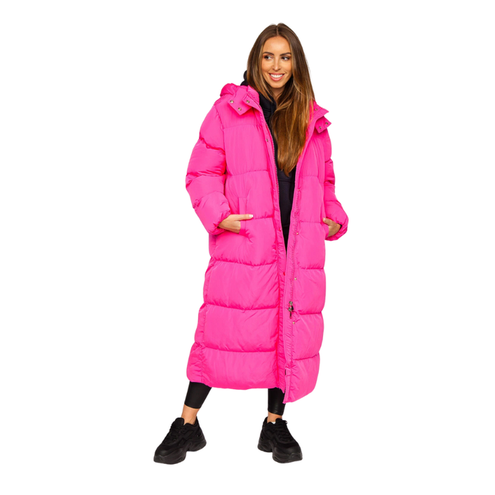 Dames gewatteerde jas met capuchon voor dagelijks gebruik in de winter
