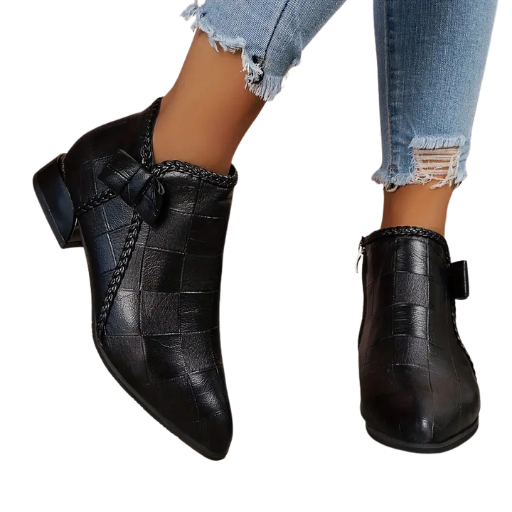 Dames enkelschoenen met lage hak ontworpen voor dagelijks gebruik in de herfst