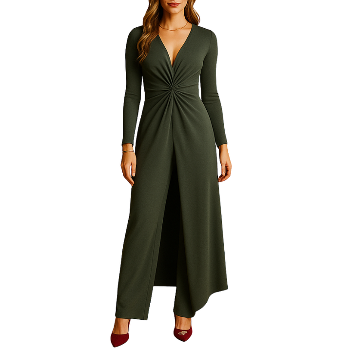 Dames tweedelige set met lange top en broek voor dagelijks gebruik