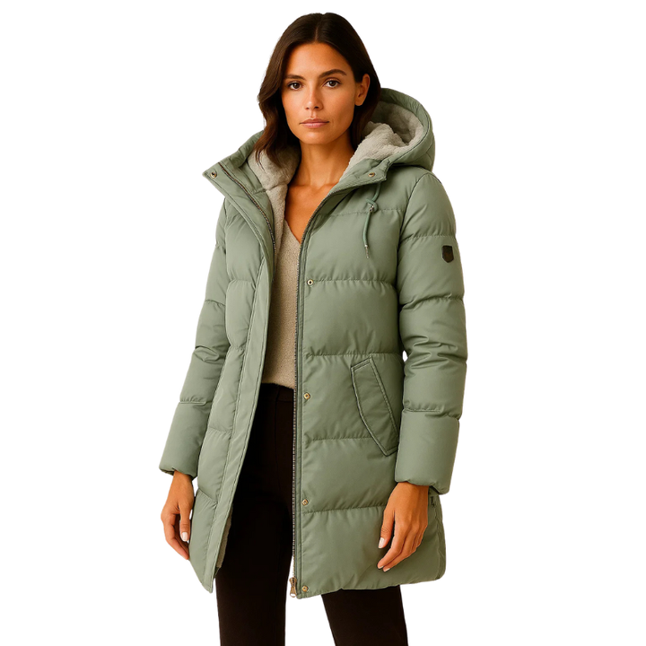 Dames gewatteerde pufferjas met voering
