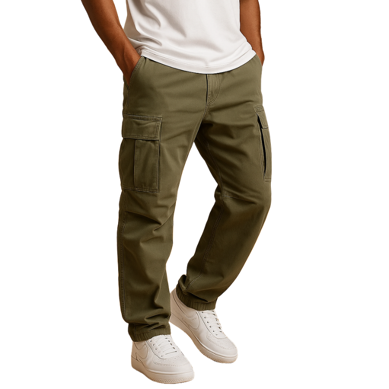Heren cargobroek met zijzakken voor dagelijks en werkgebruik