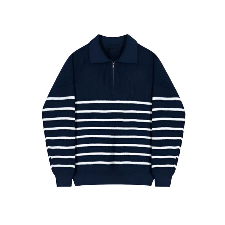 Heren gebreide trui met kwart ritssluiting ontworpen voor dagelijks gebruik in de herfst en winter