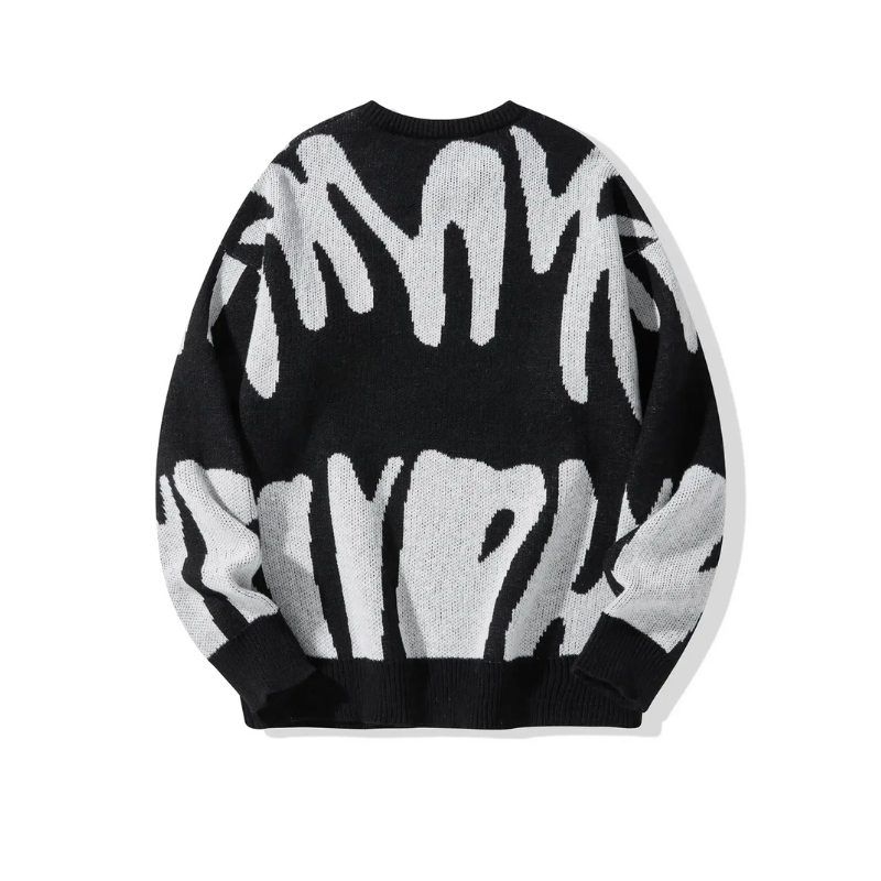 Heren gebreide trui met lange mouwen voor koud weer