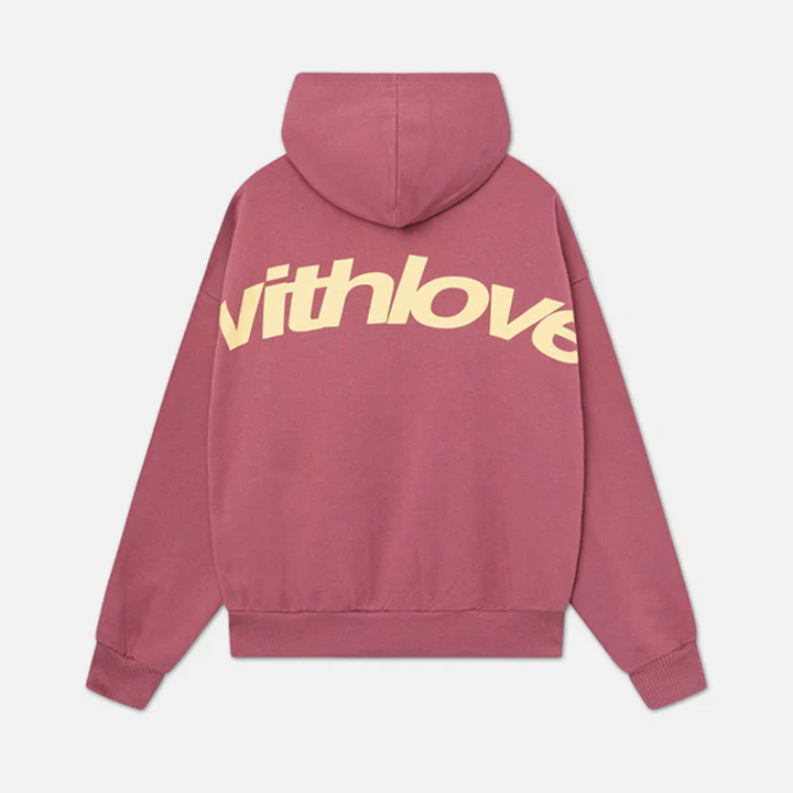 Oversized Love-jas met capuchon voor dames voor de winter