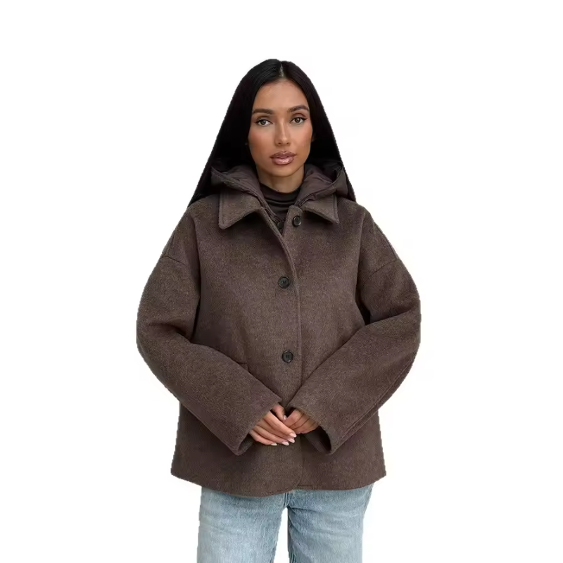 Dames lange jas voor dagelijks gebruik en laagjes in de winter