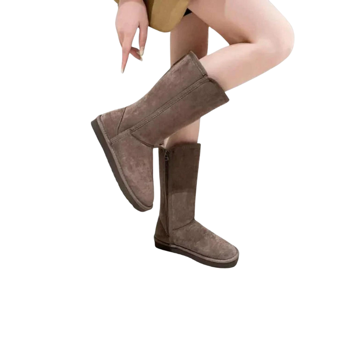 Gevoerde waterafstotende suède laarzen voor dames voor wintergebruik