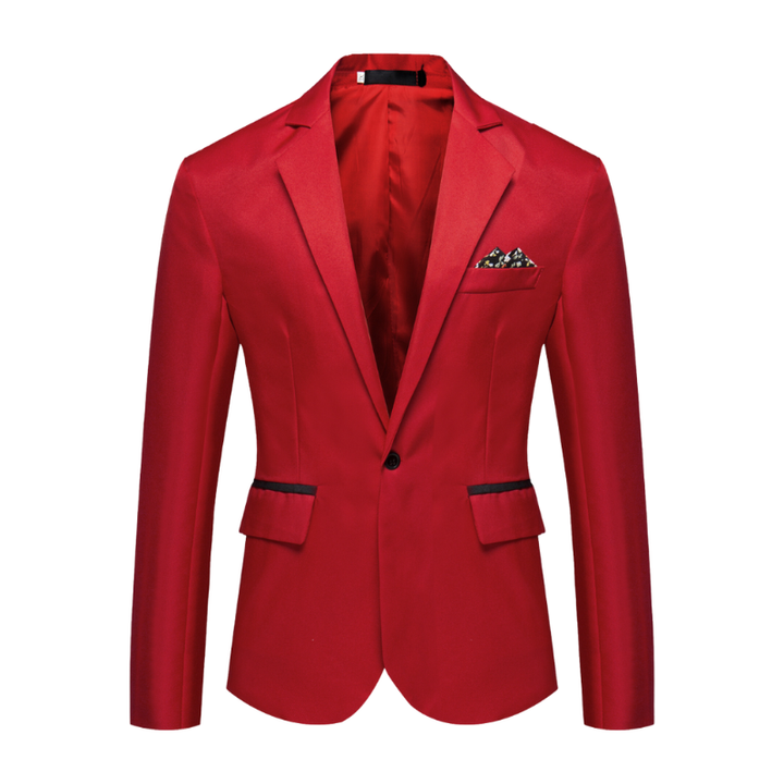 Heren blazer met knoopsluiting voor lente en herfstgebruik