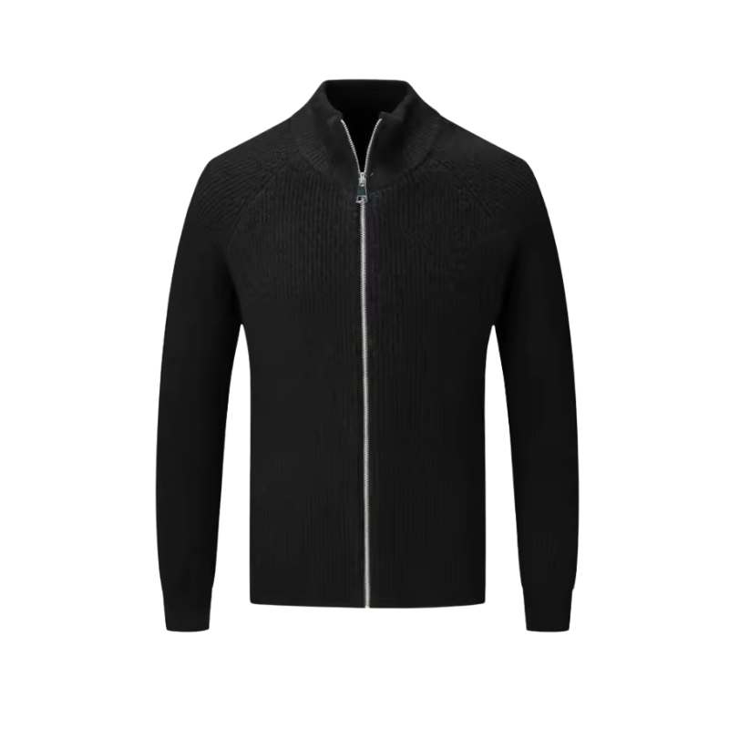 Heren gebreide trui met ritssluiting voor dagelijks gebruik in de herfst en winter