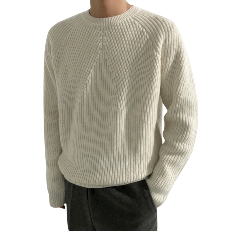 Heren geribde trui voor dagelijks gebruik in de herfst en winter