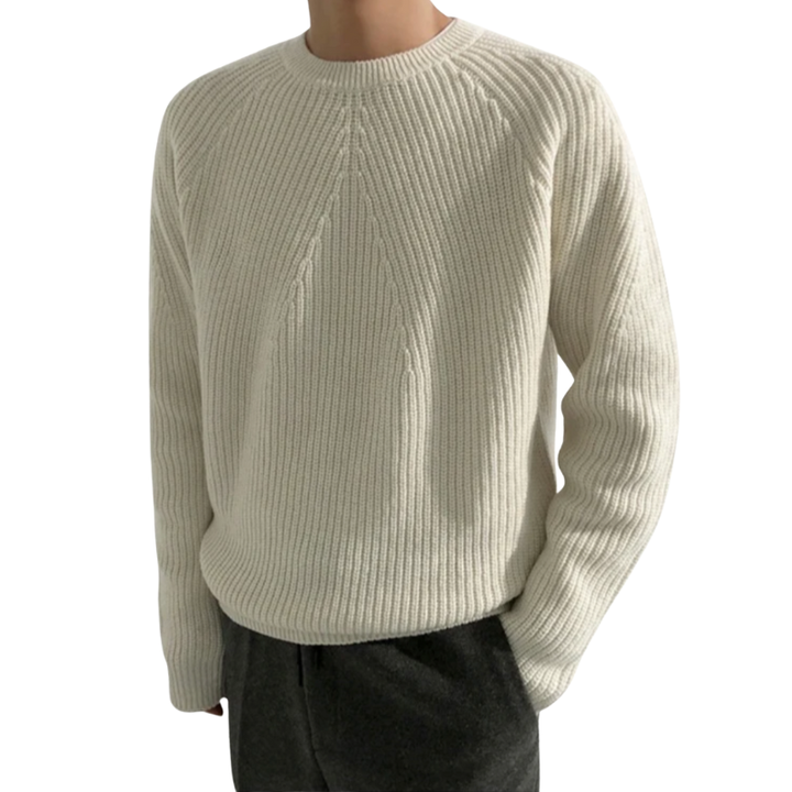 Heren geribde trui voor dagelijks gebruik in de herfst en winter