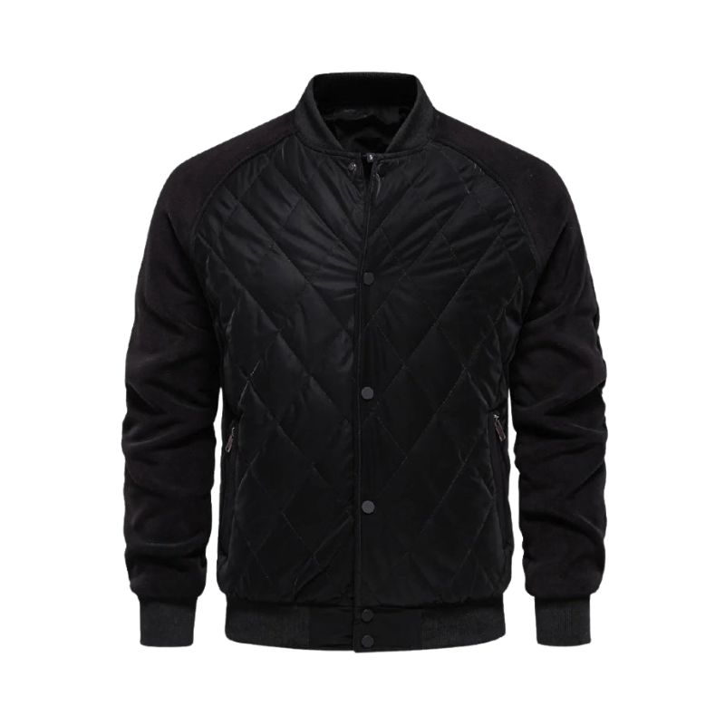 Heren gewatteerd bomberjack voor dagelijks gebruik in de herfst en winter