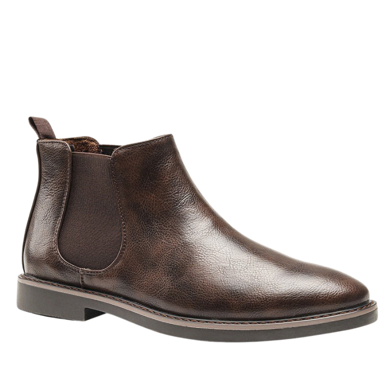 Heren instap enkellaarzen met zijpanelen voor wintergebruik