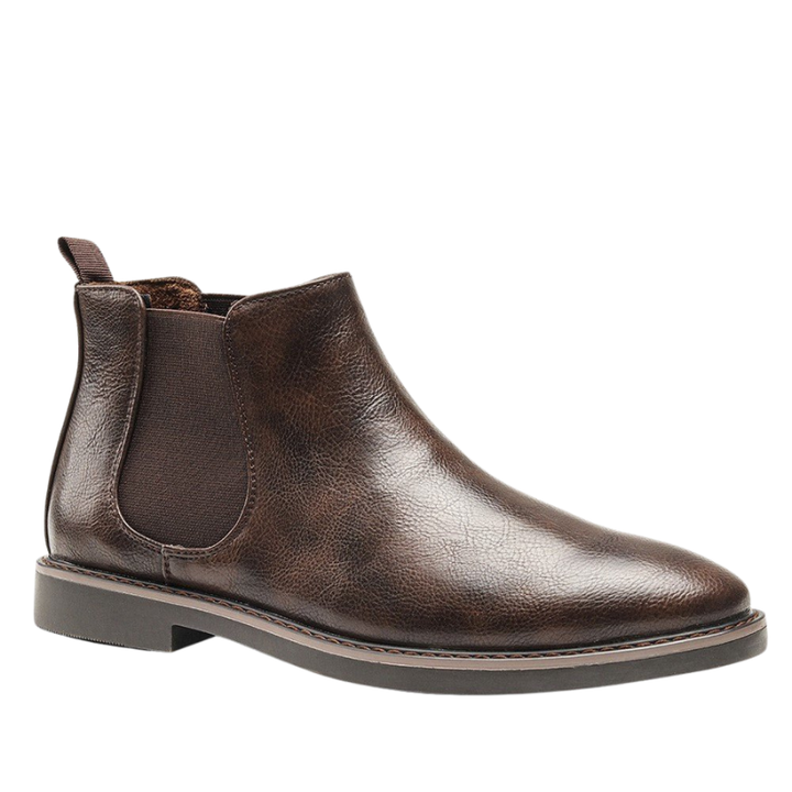 Heren instap enkellaarzen met zijpanelen voor wintergebruik