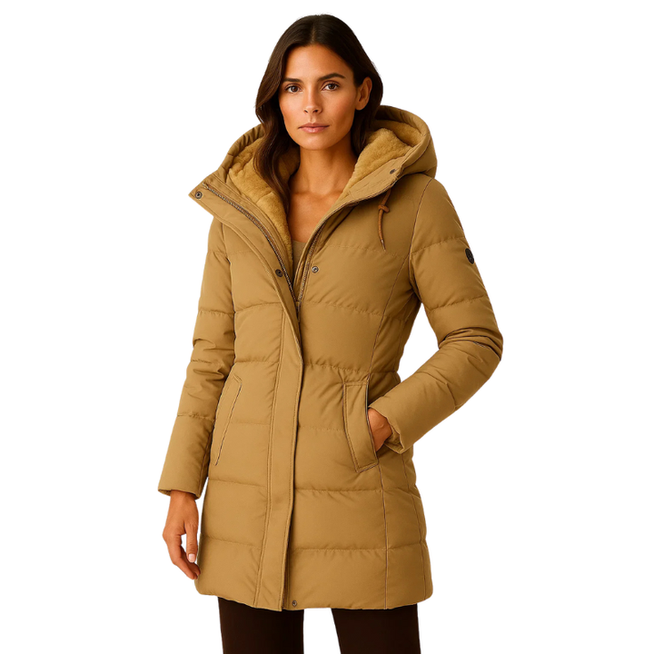 Dames gewatteerde pufferjas met voering