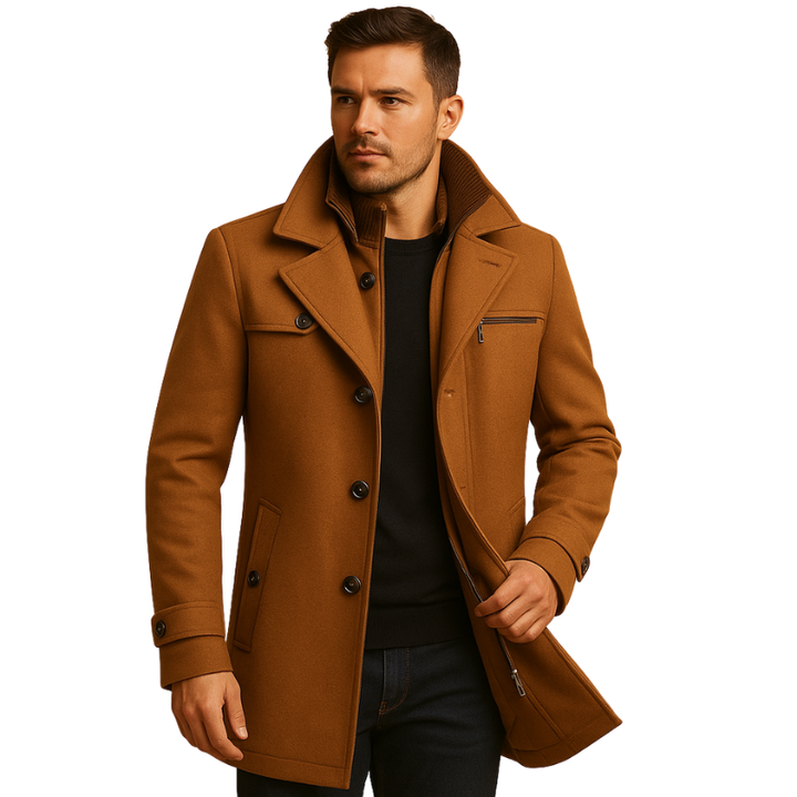 Heren winterjas met verstelbare manchetten voor koud weer