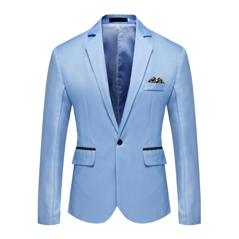 Heren blazer met knoopsluiting voor lente en herfstgebruik