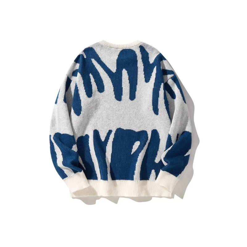 Heren gebreide trui met lange mouwen voor koud weer