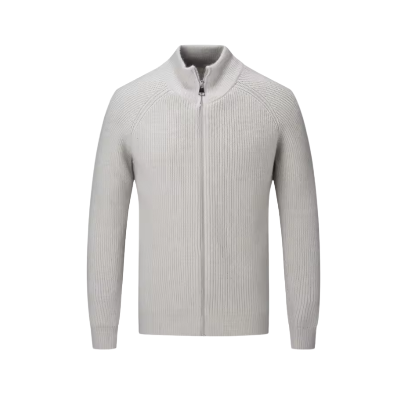 Heren gebreide trui met ritssluiting voor dagelijks gebruik in de herfst en winter