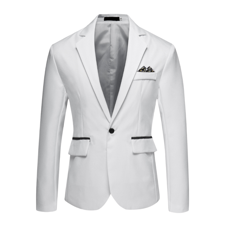 Heren blazer met knoopsluiting voor lente en herfstgebruik