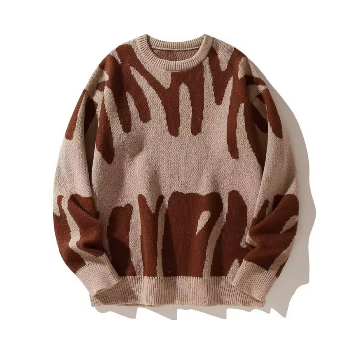 Heren gebreide trui met lange mouwen voor koud weer