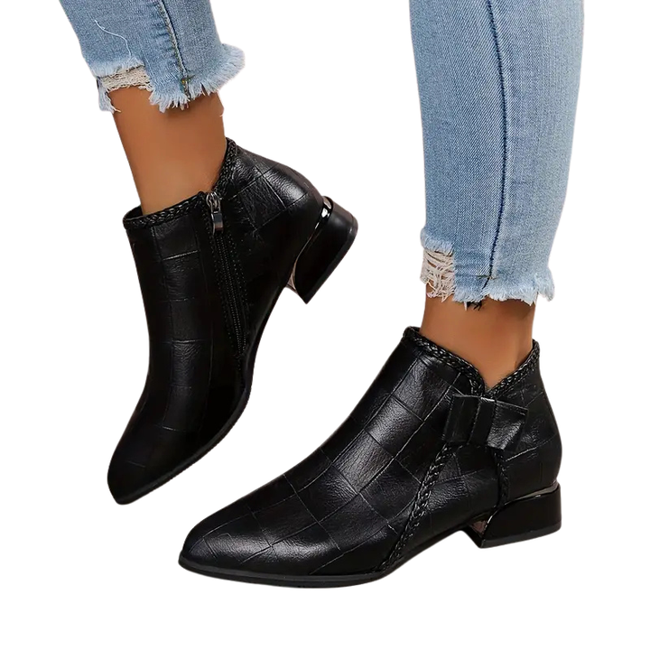 Dames enkelschoenen met lage hak ontworpen voor dagelijks gebruik in de herfst