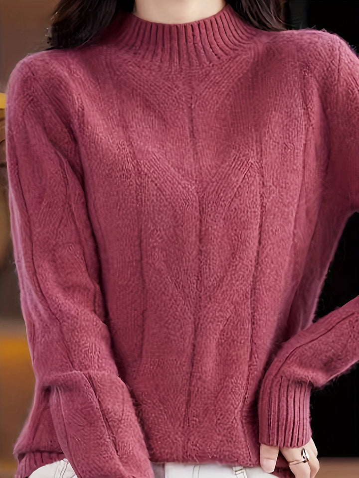 Klassieke gebreide trui met lange mouwen voor dames voor dagelijks gebruik