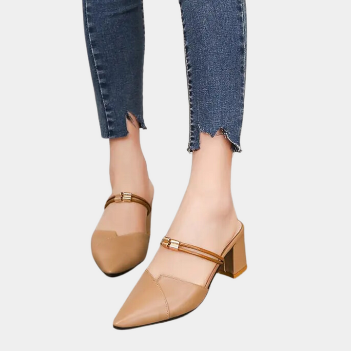 Dames sandalen met hoge hak en smalle bandjes