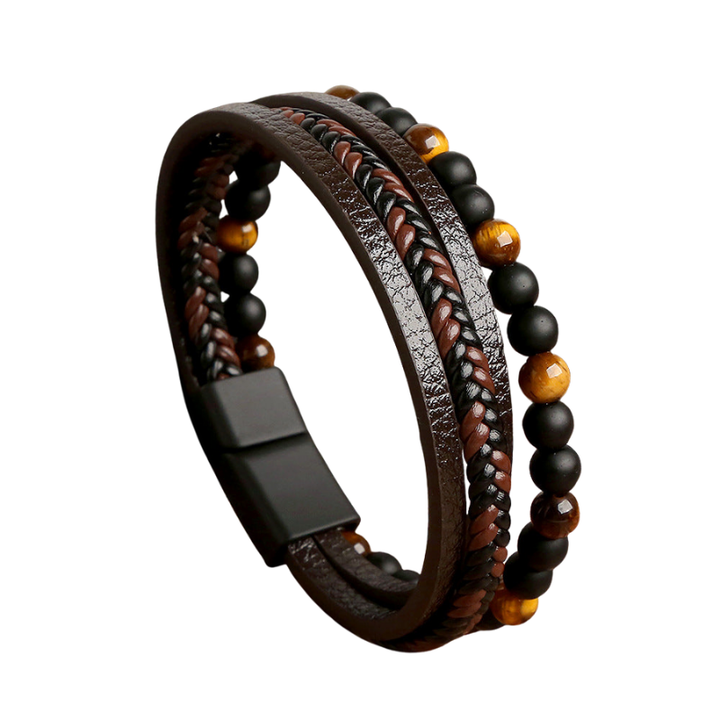 Armband met meerdere strengen en kralenaccenten