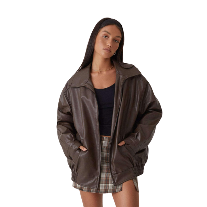 Bomberjack met ritssluiting en elastische zoom