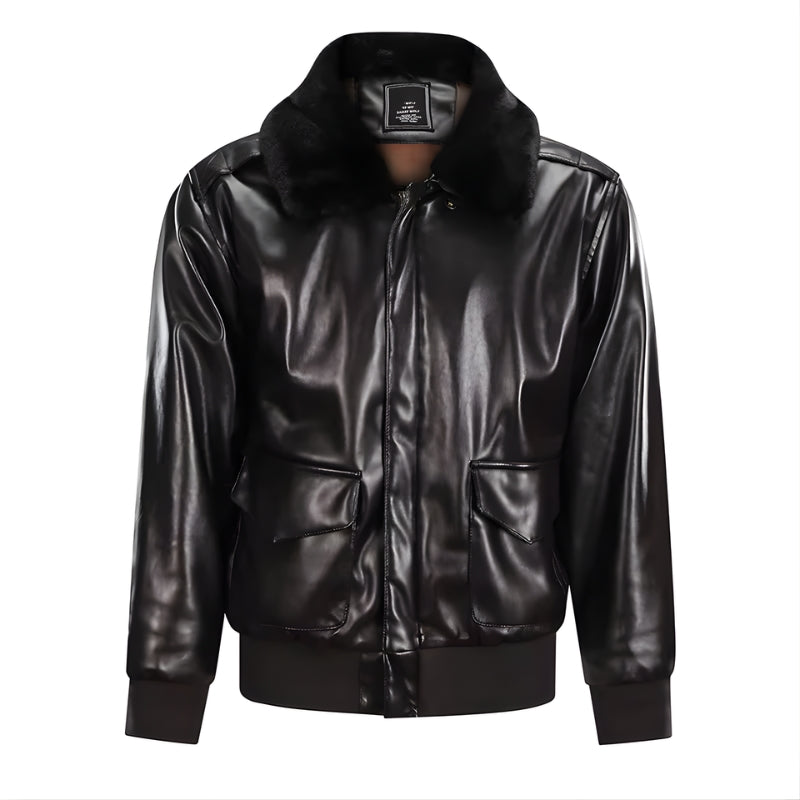 Bomberjack met ritssluiting en gevoerde kraag