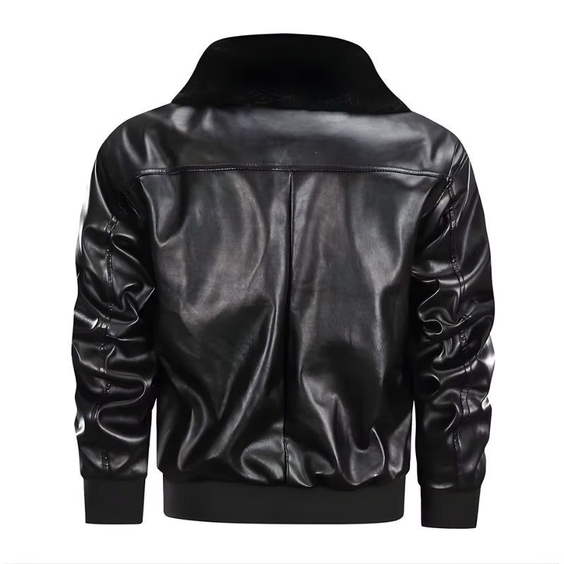 Bomberjack met ritssluiting en gevoerde kraag