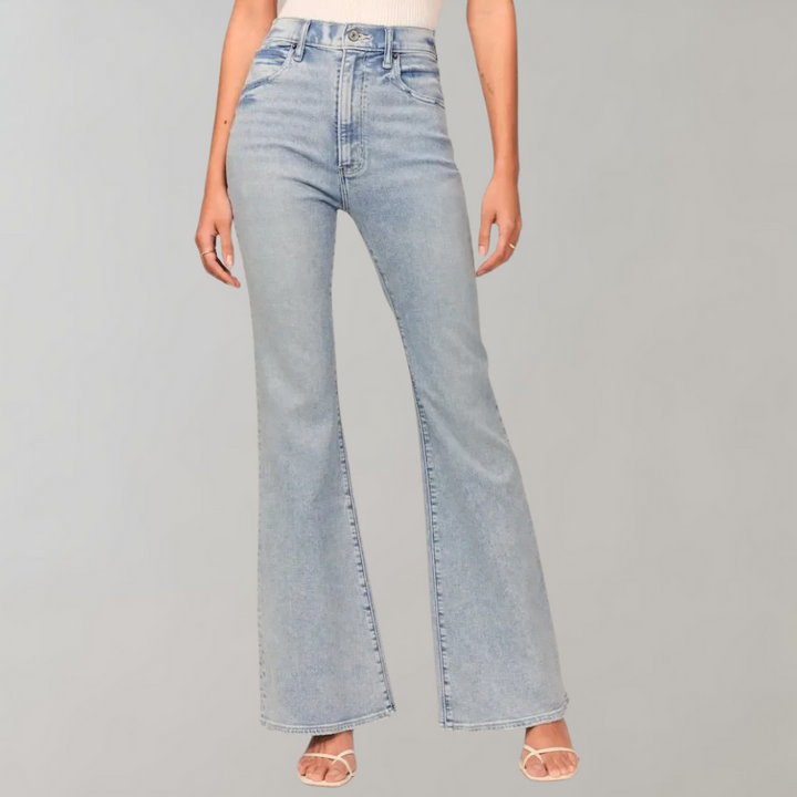 Dames flare broek