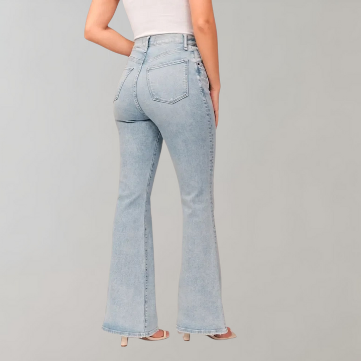 Dames flare broek