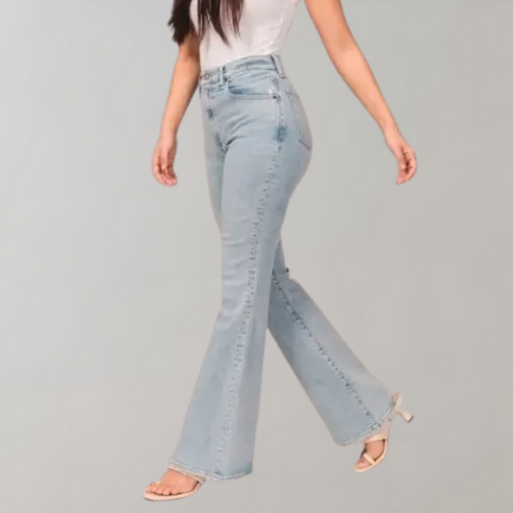 Dames flare broek