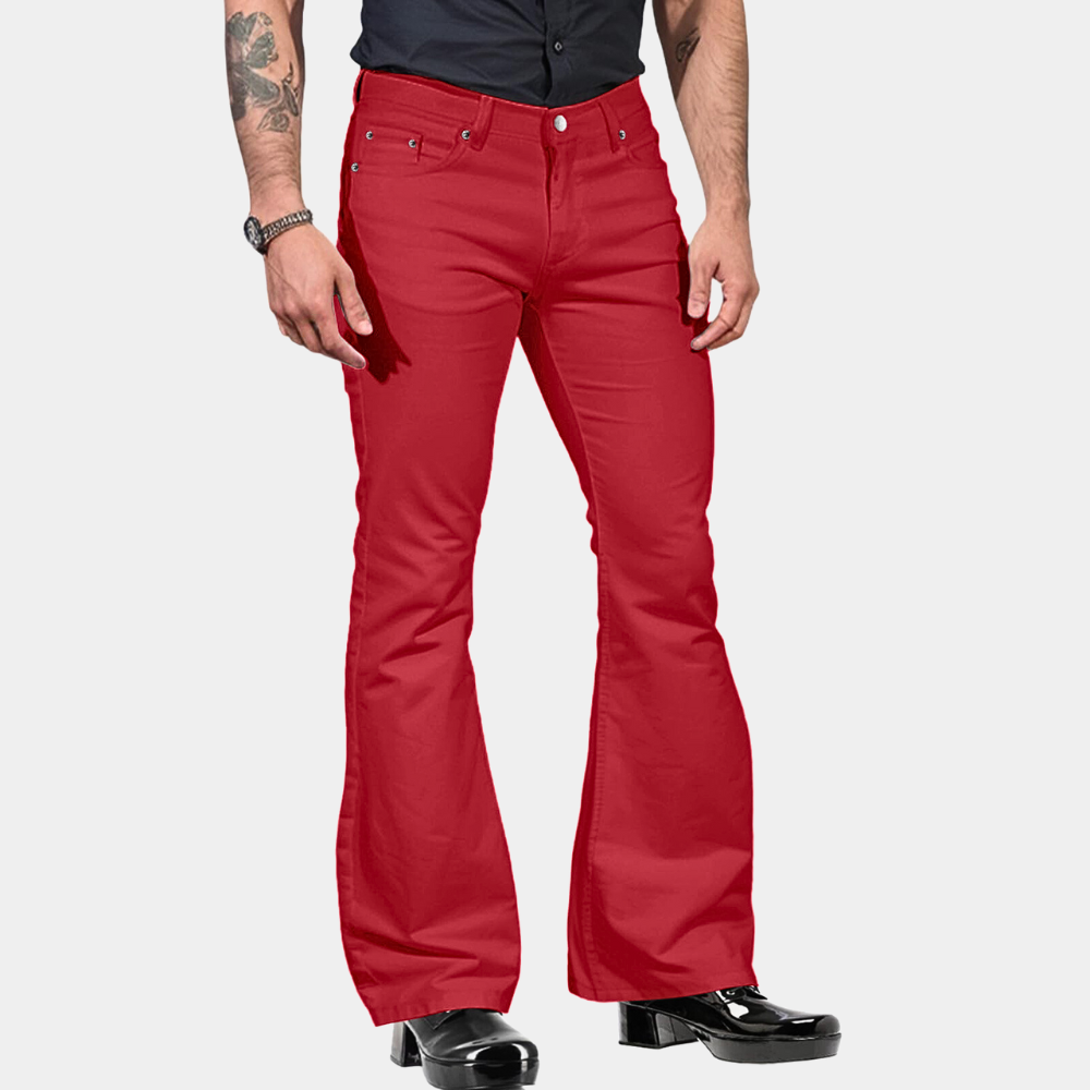 Retro flare broek voor heren