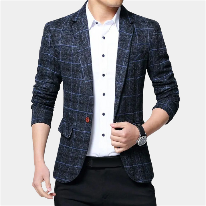 Casual geruite herenblazer