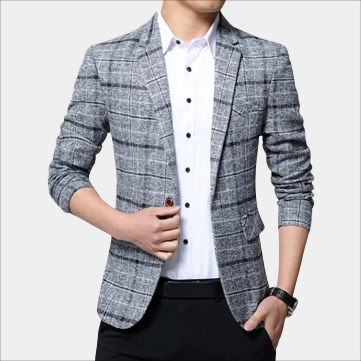 Casual geruite herenblazer