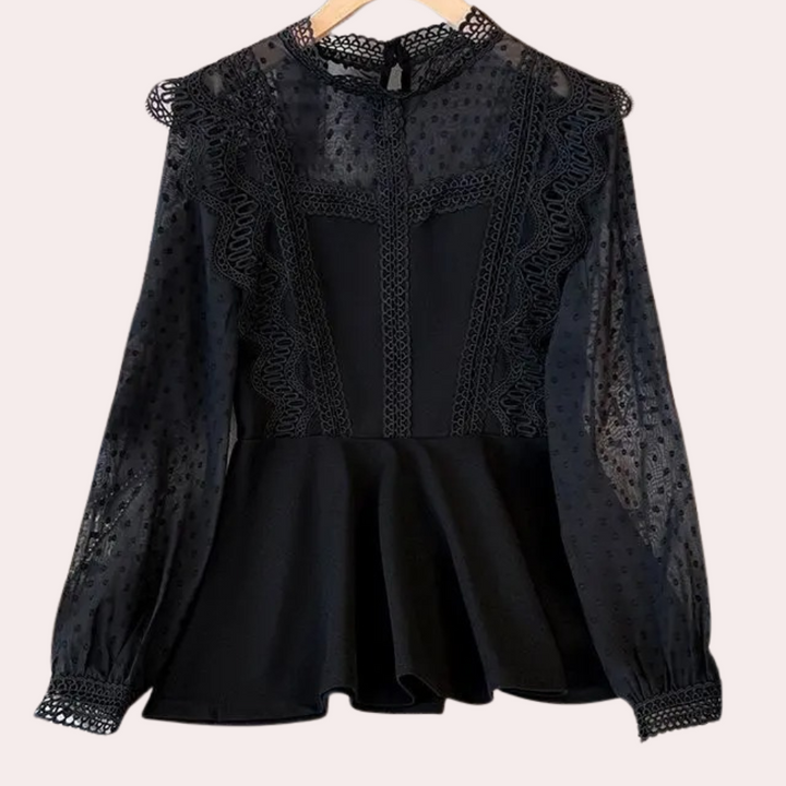 Elegante kanten damesblouse
